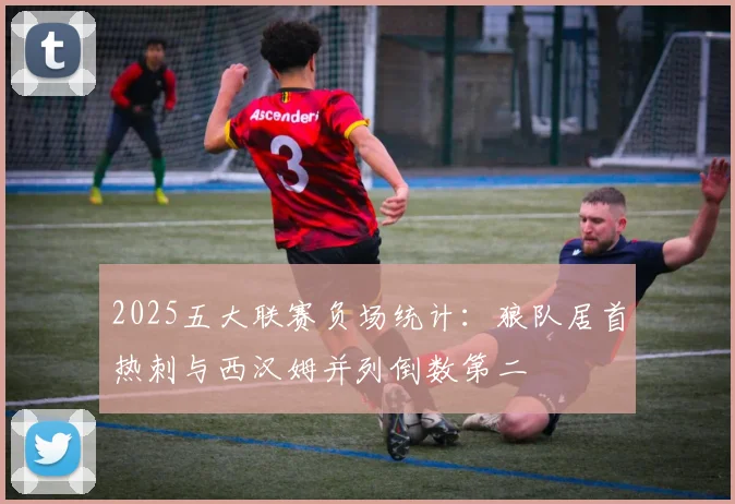 2025五大联赛负场统计：狼队居首热刺与西汉姆并列倒数第二